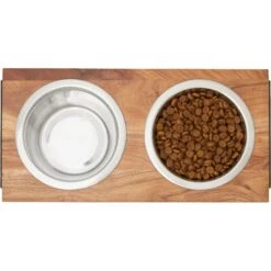 Frisco Wood Elevated Non-Skid Stainless Steel Double Diner Dog & Cat Bowl 8 Frisco Wood Elevated Non-Skid Stainless Steel Double Diner Dog & Cat Bowl -PetSafe Shop Sale 257143 PT2. AC SS1800 V1615310833