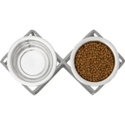 Frisco Elevated Diamond Stainless Steel Double Diner Dog & Cat Bowl 10 Frisco Elevated Diamond Stainless Steel Double Diner Dog & Cat Bowl -PetSafe Shop Sale 257147 PT3. AC SS1800 V1612367490