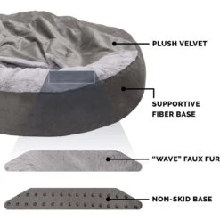 FurHaven Wave Covered Pillow Cat & Dog Bed -PetSafe Shop Sale 258985 PT4. AC SS1800 V1604109812