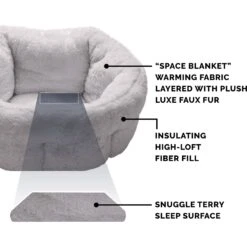 FurHaven Luxury Faux Fur Self-Warming Hi-Lo Donut Cat & Dog Bed -PetSafe Shop Sale 262932 PT5. AC SS1800 V1606806742