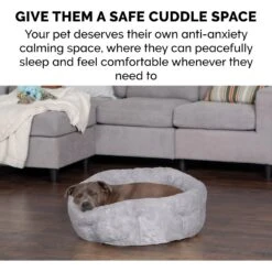 FurHaven Luxury Faux Fur Self-Warming Hi-Lo Donut Cat & Dog Bed -PetSafe Shop Sale 262932 PT7. AC SS1800 V1606798329