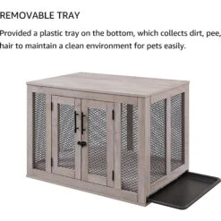 Unipaws Furniture Style Dog Crate, Weathered Gray -PetSafe Shop Sale 264632 PT5. AC SS1800 V1638232062