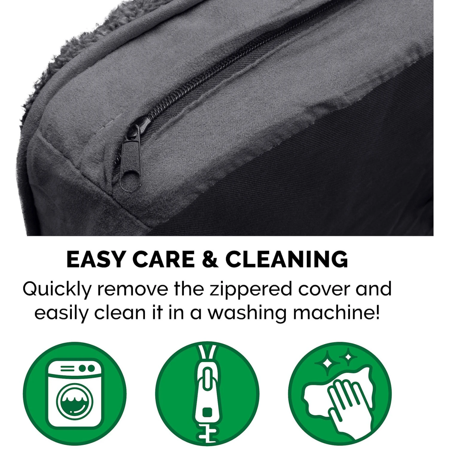 FurHaven Snuggle Deluxe Pillow Cat & Dog Bed With Removable Cover 6 FurHaven Snuggle Deluxe Pillow Cat & Dog Bed With Removable Cover - Image 6