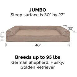 FurHaven Plush & Suede Cooling Gel Bolster Dog Bed With Removable Cover -PetSafe Shop Sale 266006 PT4. AC SS1800 V1663880540