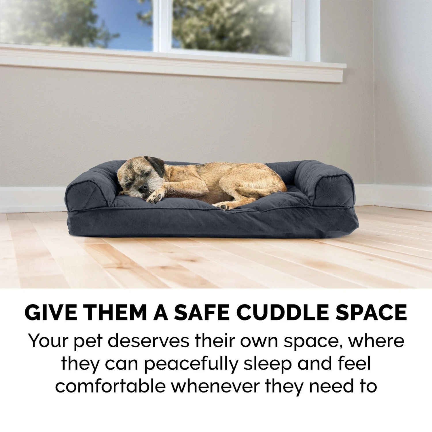 FurHaven Quilted Bolster Cat & Dog Bed With Removable Cover 8 FurHaven Quilted Bolster Cat & Dog Bed With Removable Cover - Image 8