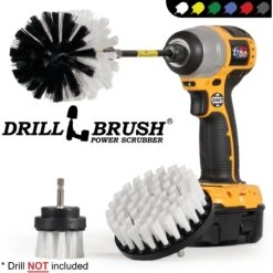 Drillbrush Power Scrubber 3-Piece Pet Hair Remover Brush Kit & Long Reach Extension, Soft Bristle Drill Brush -PetSafe Shop Sale 266437 PT3. AC SS1800 V1611702384