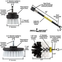 Drillbrush Power Scrubber 3-Piece Pet Hair Remover Brush Kit & Long Reach Extension, Soft Bristle Drill Brush -PetSafe Shop Sale 266437 PT4. AC SS1800 V1611704208
