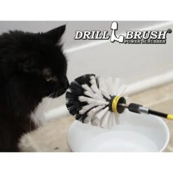 Drillbrush Power Scrubber 3-Piece Pet Hair Remover Brush Kit & Long Reach Extension, Soft Bristle Drill Brush -PetSafe Shop Sale 266437 PT5. AC SS1800 V1611703876