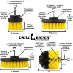 Drillbrush Power Scrubber 4-Piece Stiffness Pet Stain & Hair Removal Kit, Medium Bristle Drill Brush -PetSafe Shop Sale 266441 PT4. AC SS1800 V1611702971