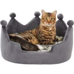 Frisco Faux Fur Crown Pillow Cat & Dog Bed -PetSafe Shop Sale 270886 PT3. AC SS1800 V1626294188