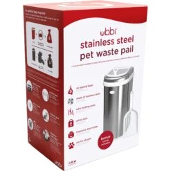 Ubbi® Ubbi Stainless Steel Dog & Cat Waste Pail -PetSafe Shop Sale 279122 PT3. AC SS1800 V1678371864