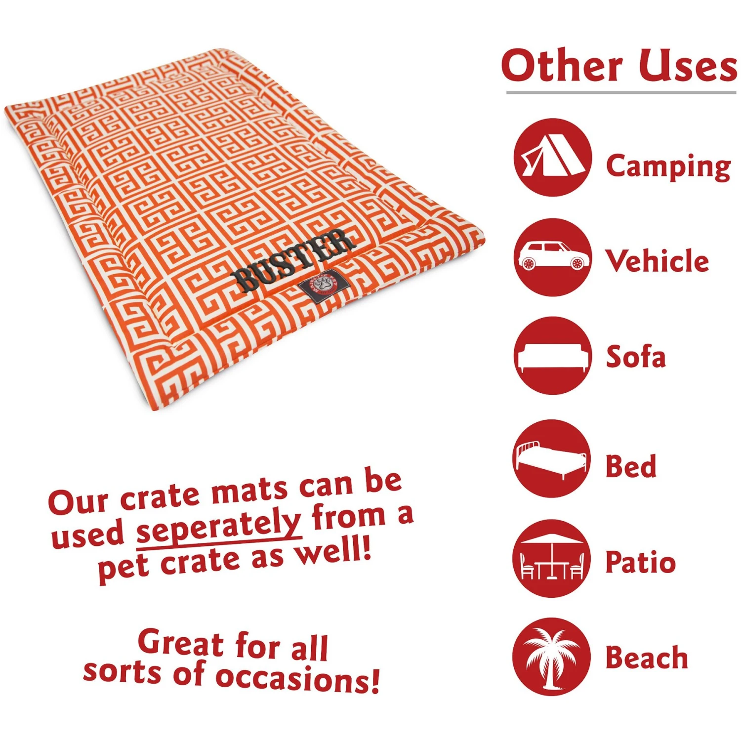 Majestic Pet Towers Personalized Dog Crate Mat 2 Majestic Pet Towers Personalized Dog Crate Mat - Image 2