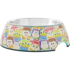 Pixar Toy Story Non-Skid Stainless Steel With Melamine Stand Dog & Cat Bowl