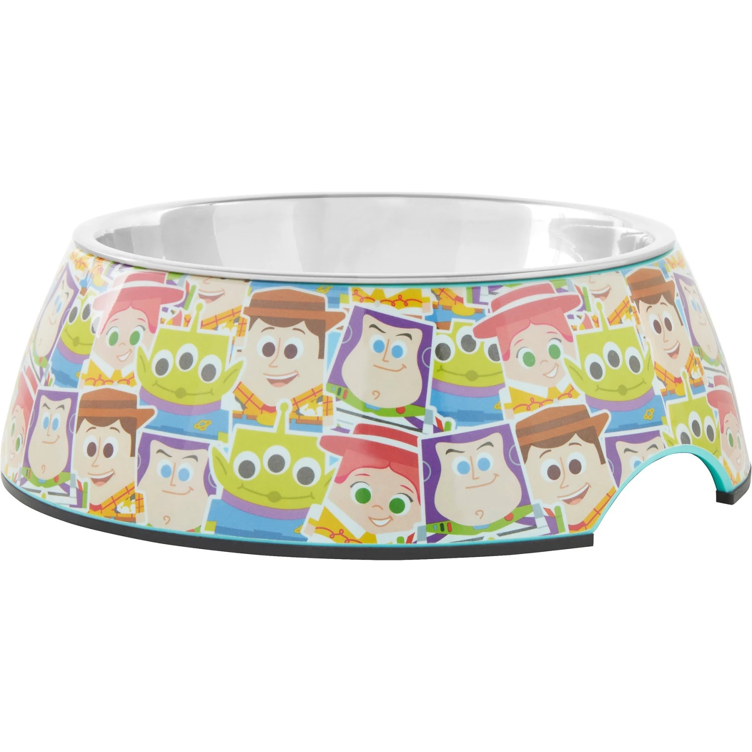 Pixar Toy Story Non-Skid Stainless Steel With Melamine Stand Dog & Cat Bowl 1 Pixar Toy Story Non-Skid Stainless Steel With Melamine Stand Dog & Cat Bowl
