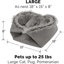 FurHaven Self-Warming Convertible Cuddle Mat Bolster Cat & Dog Bed -PetSafe Shop Sale 285729 PT4. AC SS1800 V1617229063