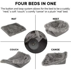 FurHaven Self-Warming Convertible Cuddle Mat Bolster Cat & Dog Bed -PetSafe Shop Sale 285729 PT6. AC SS1800 V1617227208