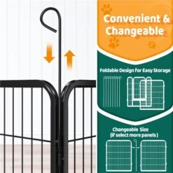 Yaheetech 8-Panel Wire Dog & Cat Exercise Playpen, 26-in W X 32-in H -PetSafe Shop Sale 295096 PT5. AC SS1800 V1692293445