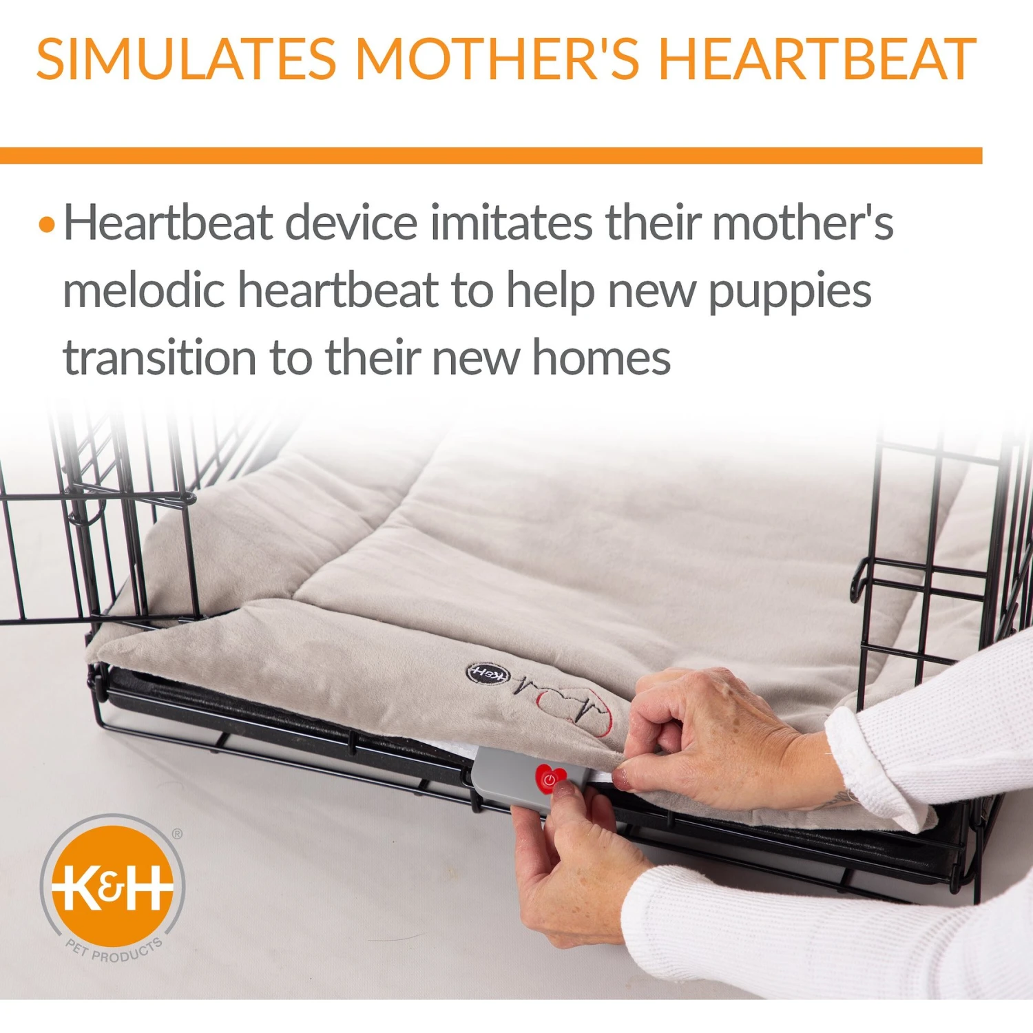 K&H Pet Products Mother's Heartbeat Fleece Puppy Crate Pad 3 K&H Pet Products Mother's Heartbeat Fleece Puppy Crate Pad - Image 3