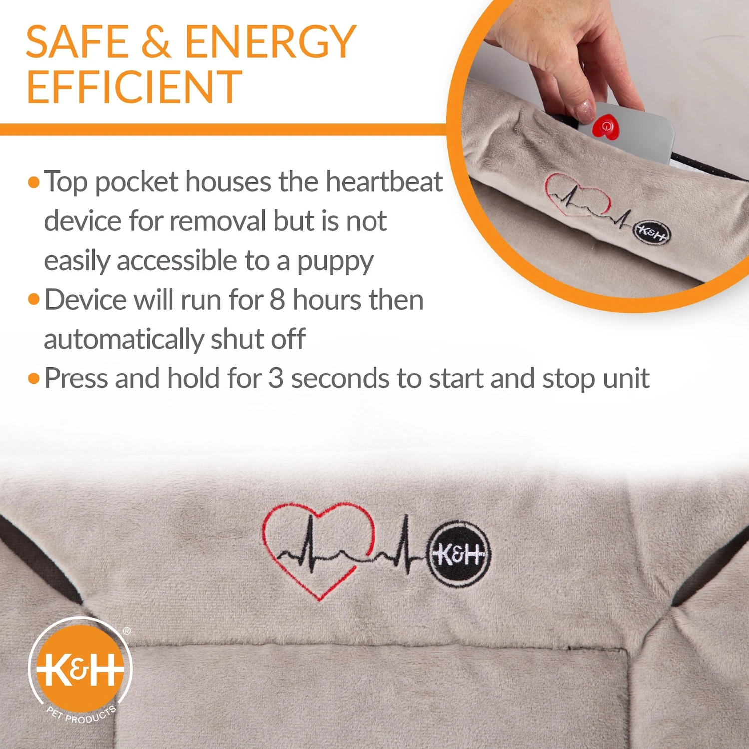 K&H Pet Products Mother's Heartbeat Fleece Puppy Crate Pad 4 K&H Pet Products Mother's Heartbeat Fleece Puppy Crate Pad - Image 4