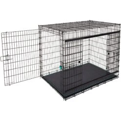 Frisco Heavy Duty Enhanced Lock Sliding Double Door Fold & Carry Wire Dog Crate & Mat Kit, 54 Inch -PetSafe Shop Sale 297463 PT6. AC SS1800 V1633115115