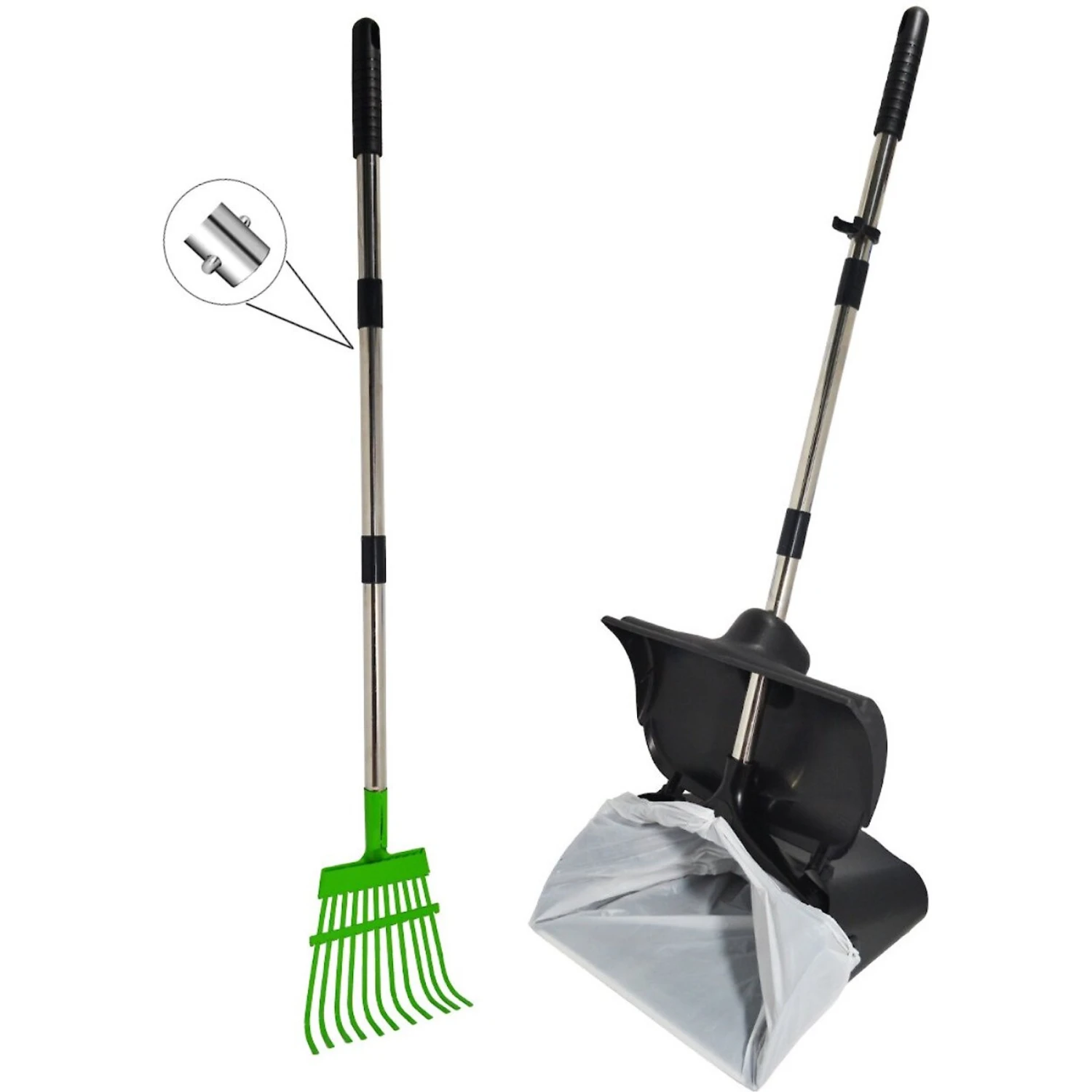 Hygena Scoop Odor Blocking Swivel Bin & Long Handle Rake Dog Poop Scooper 1 Hygena Scoop Odor Blocking Swivel Bin & Long Handle Rake Dog Poop Scooper
