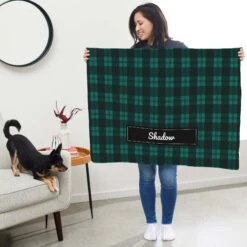 Frisco Personalized Plaid Sherpa Cat & Dog Blanket, 30" X 40" -PetSafe Shop Sale 303832 PT5. AC SS1800 V1637610178