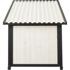 Frisco Modern Wooden Outdoor Dog House, White -PetSafe Shop Sale 304038 PT2. AC SS1800 V1641481378