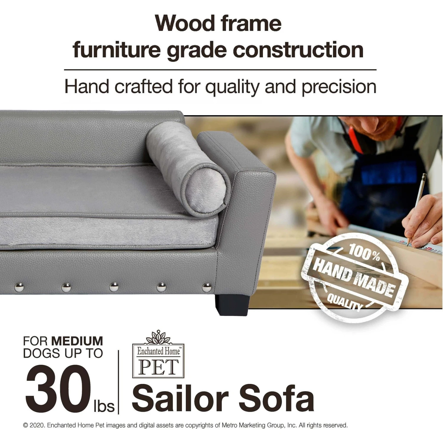 Enchanted Home Pet Sailor Sofa Cat & Dog Bed With Removable Cover 9 Enchanted Home Pet Sailor Sofa Cat & Dog Bed With Removable Cover - Image 9