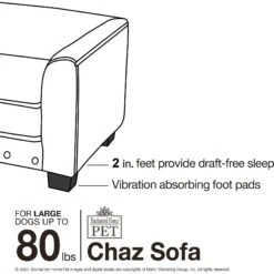 Enchanted Home Pet Chaz Sofa Cat & Dog Bed With Removable Cover -PetSafe Shop Sale 305363 PT7. AC SS1800 V1623249808