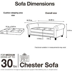 Enchanted Home Pet Chester Sofa Cat & Dog Bed -PetSafe Shop Sale 305371 PT6. AC SS1800 V1623281556