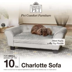 Enchanted Home Pet Charlotte Sofa Cat & Dog Bed With Removable Cover -PetSafe Shop Sale 305374 PT4. AC SS1800 V1623281271