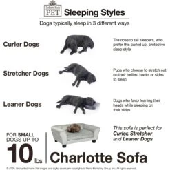 Enchanted Home Pet Charlotte Sofa Cat & Dog Bed With Removable Cover -PetSafe Shop Sale 305374 PT5. AC SS1800 V1623275860