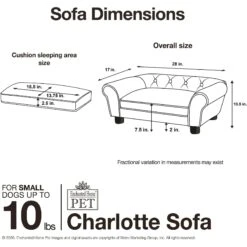 Enchanted Home Pet Charlotte Sofa Cat & Dog Bed With Removable Cover -PetSafe Shop Sale 305374 PT6. AC SS1800 V1623244343