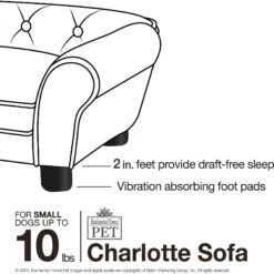 Enchanted Home Pet Charlotte Sofa Cat & Dog Bed With Removable Cover -PetSafe Shop Sale 305374 PT7. AC SS1800 V1623244353