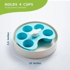Pet Dream House SPIN Medium Level Palette Non-Skid Plastic Interactive Slow Feeder Dog Bowl, Blue -PetSafe Shop Sale 308746 PT2. AC SS1800 V1627681401