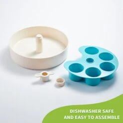 Pet Dream House SPIN Medium Level Palette Non-Skid Plastic Interactive Slow Feeder Dog Bowl, Blue -PetSafe Shop Sale 308746 PT5. AC SS1800 V1627681040