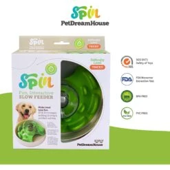 Pet Dream House SPIN Tricky Level UFO Maze Non-Skid Plastic Interactive Slow Feeder Dog Bowl -PetSafe Shop Sale 308748 PT8. AC SS1800 V1627509773