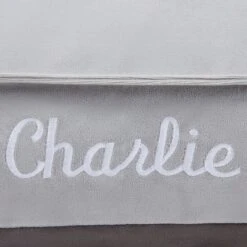 Frisco Personalized Silver Bolstered Bed With Silver Check Bolster -PetSafe Shop Sale 311770 PT3. AC SS1800 V1630593995