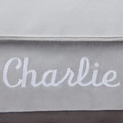 Frisco Personalized Silver Bolstered Bed With Silver Check Bolster, X-Large -PetSafe Shop Sale 311772 PT3. AC SS1800 V1630594010