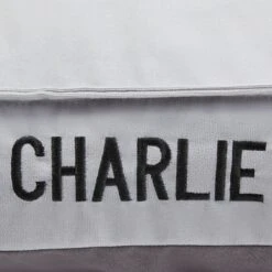 Frisco Personalized Silver Bolstered Bed With Silver Check Bolster, X-Large -PetSafe Shop Sale 311772 PT4. AC SS1800 V1630594012