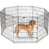 Pet Adobe 8-Panel Folding Metal Dog & Cat Playpen
