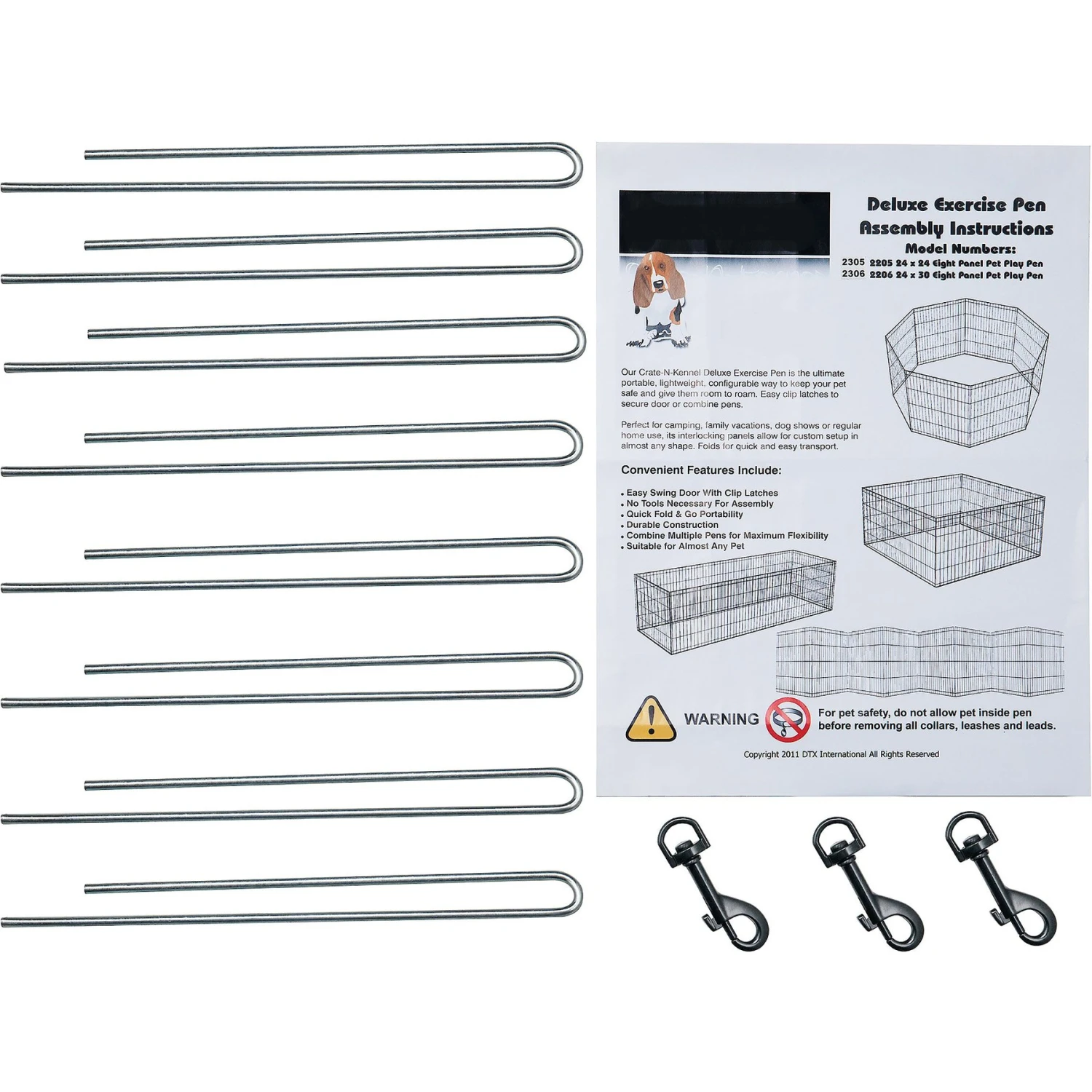 Pet Adobe 8-Panel Folding Metal Dog & Cat Playpen 3 Pet Adobe 8-Panel Folding Metal Dog & Cat Playpen - Image 3