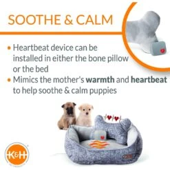 K&H Pet Products Mother’s Heartbeat Heated Bolster Puppy Bed -PetSafe Shop Sale 316709 PT3. AC SS1800 V1637625102