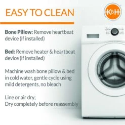 K&H Pet Products Mother’s Heartbeat Heated Bolster Puppy Bed -PetSafe Shop Sale 316709 PT7. AC SS1800 V1637626286