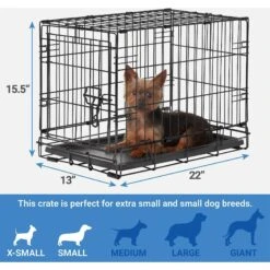 Frisco Eyelash Orthopedic Dog Crate Mat & Frisco Fold & Carry Single Door Collapsible Wire Dog Crate -PetSafe Shop Sale 319010 PT6. AC SS1800 V1631628701