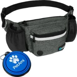 PetAmi Dog & Cat Fanny Pack With Travel Bowl