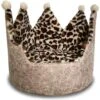 Precious Tails Leopard Crown Bolster Cat & Dog Bed