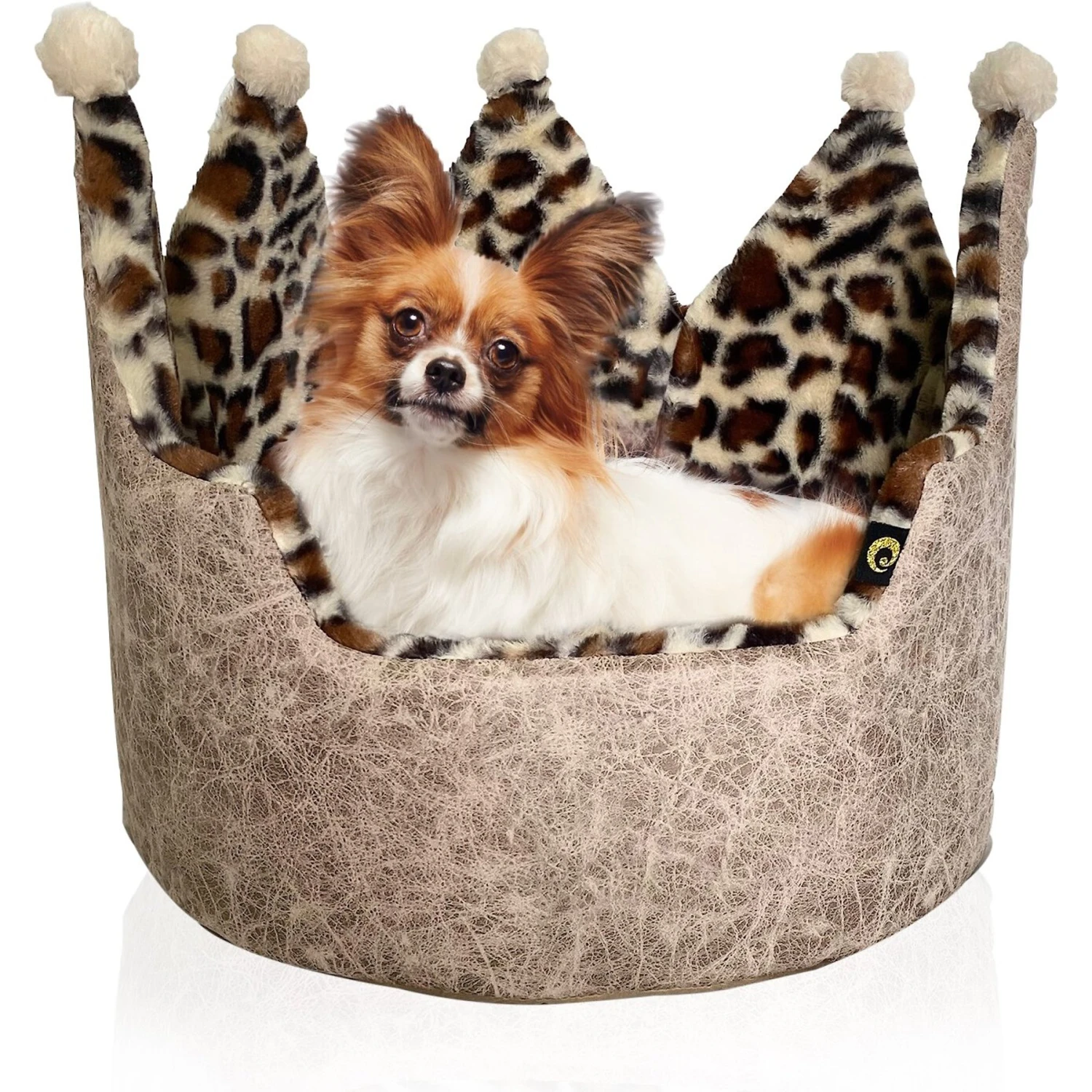 Precious Tails Leopard Crown Bolster Cat & Dog Bed 5 Precious Tails Leopard Crown Bolster Cat & Dog Bed - Image 5