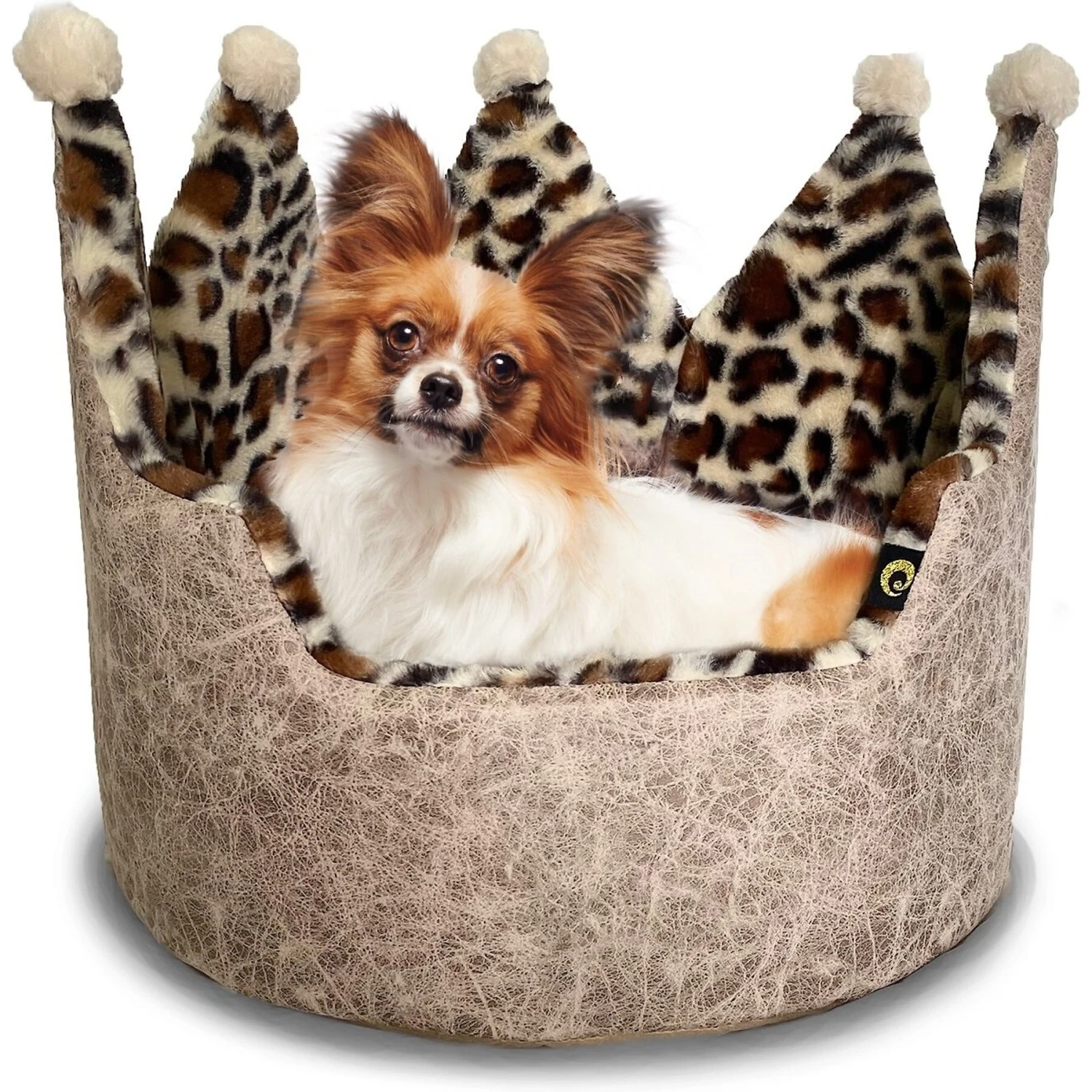 Precious Tails Leopard Crown Bolster Cat & Dog Bed 6 Precious Tails Leopard Crown Bolster Cat & Dog Bed - Image 6