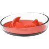Pet Life Cirlicue Shark Fin Shaped Modern Slow Feeding Dog & Cat Bowl